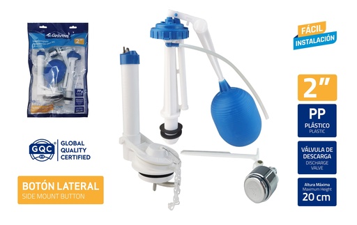 [3-995] HERRAJE TANQUE BAJO CON BOTON LATERAL GRIVEN 3-995