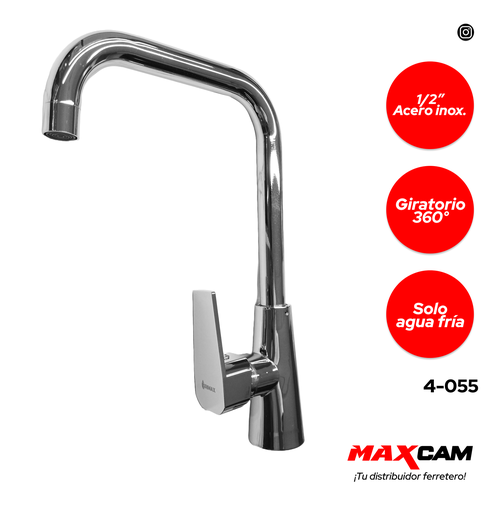 [4-055] LLAVE FREGADERO INDIVIDUAL ACERO GRIMAX 4-055