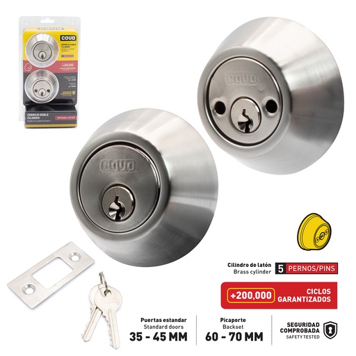[4-134] CERROJO LLAVE/LLAVE PLATA COVO 4-134