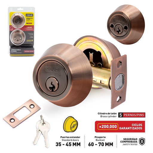 [4-135] CERROJO LLAVE/LLAVE COBRE COVO 4-135