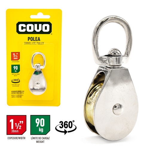 [4-147] POLEA 1 1/2 (38mm) 45 KG COVO 4-147