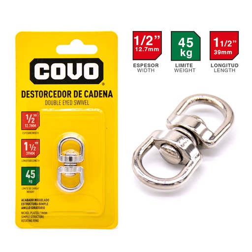 [4-157] DESTORCEDOR DE CADENA 1/2" x 1 1/2" COVO 4-157