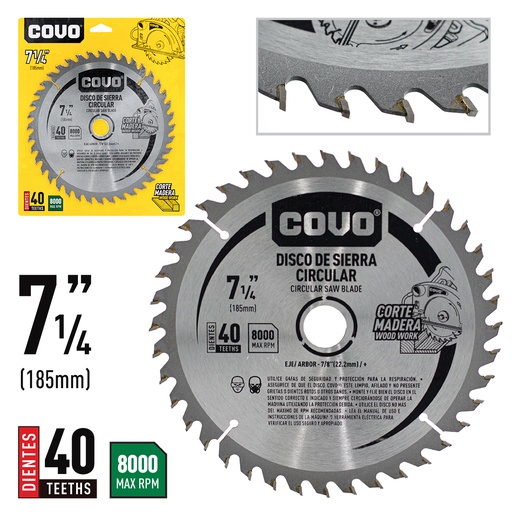 [4-174] [4-174] DISCO P/SIERRA CIRCULAR 7 1/4" 40D  COVO 4-174