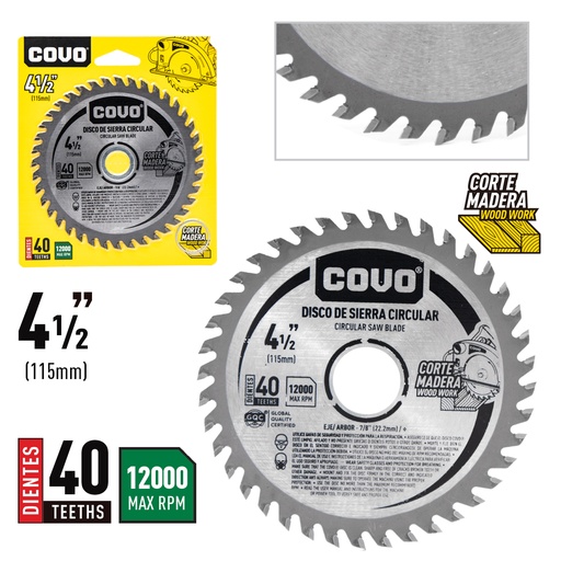 [4-175] DISCO P/SIERRA CIRCULAR 4 1/2" 40D  COVO 4-175