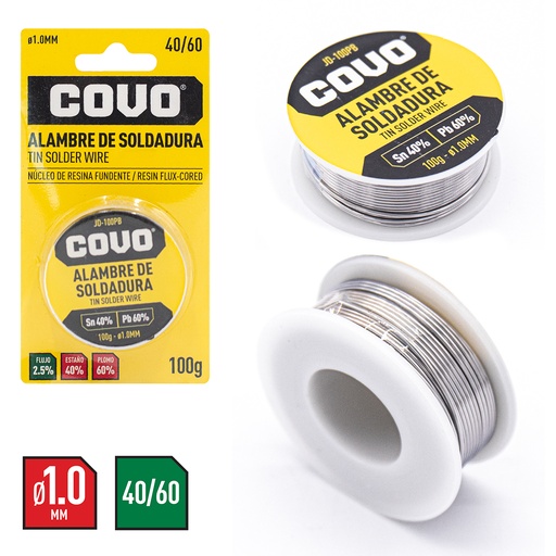 [4-198] ESTAÑO PARA SOLDAR 100G COVO 4-198