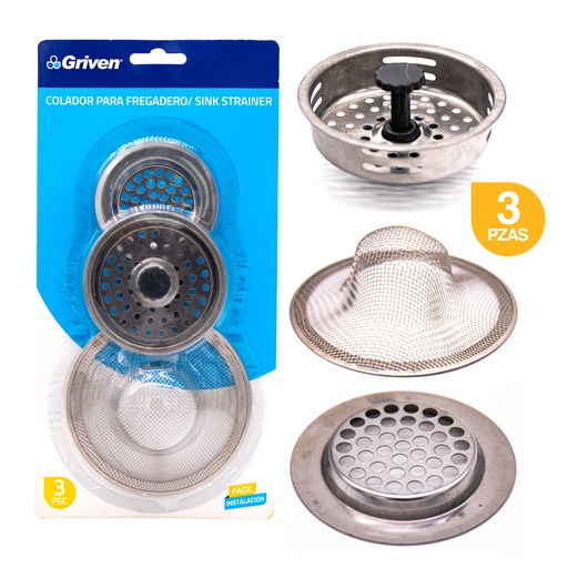 [4-235] COLADOR 3 PIEZAS GRIVEN 4-235