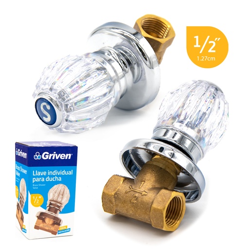 [4-254] LLAVE P/DUCHA INDIVIDUAL x 1/2 BRONCE GRIVEN 4-254