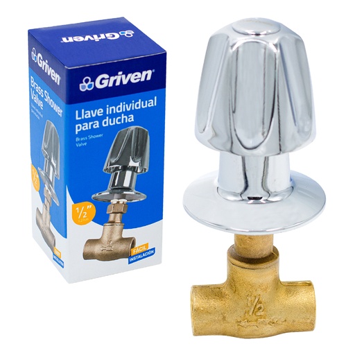 [4-256] LLAVE P/DUCHA INDIVIDUAL x 1/2 BRONCE GRIVEN 4-256