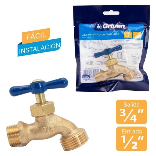 [4-259] LLAVE CHORRO BRONCE GRIVEN 4-259