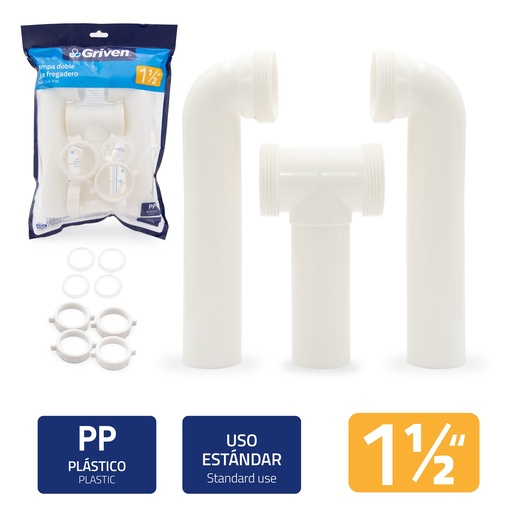 [4-270] SIFON O COLECTOR DOBLE GRIVEN 4-270