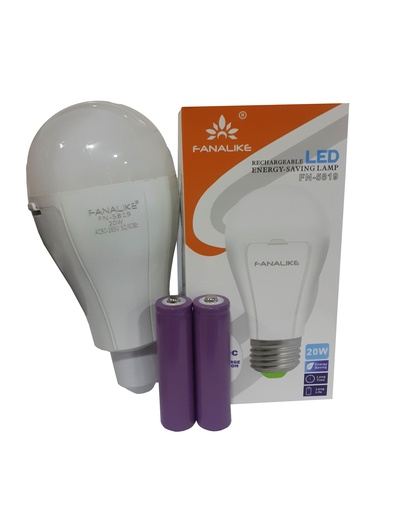 [4-309] BOMBILLO CON BATERIA RECARGABLE 20W FANALIKE 4-309