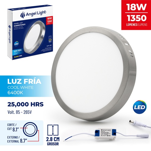 [4-342] PANEL LED SUPER NIQUE REDONDA 18W 85-265V 4-342