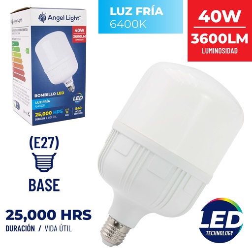 [4-378] BOMBILLO LED 40W ANGEL LIGHT E27 110/220 4-378