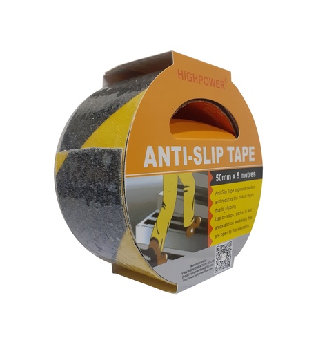 [4-414] CINTA ANTI RESBALANTE NEGR/AMAR 50MM x 2.5 MT 4-414