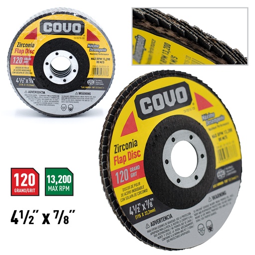 [4-433] DISCO FLAP 4 1/2 DE 120 COVO 4-433