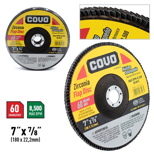 [4-434] DISCO FLAP 7" DE 60 COVO 4-434