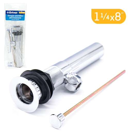 [4-453] DESAGUE LAVAMANO PLAST/CROM AUTOMATICO GRIVEN 4-453 (DESC)