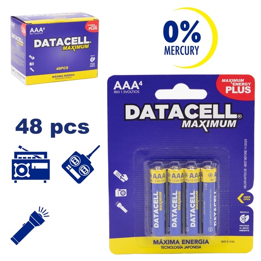 [4-483] BATERIA AAA DATA CELL ALCALINAS x 4 UnidadesES 4-483