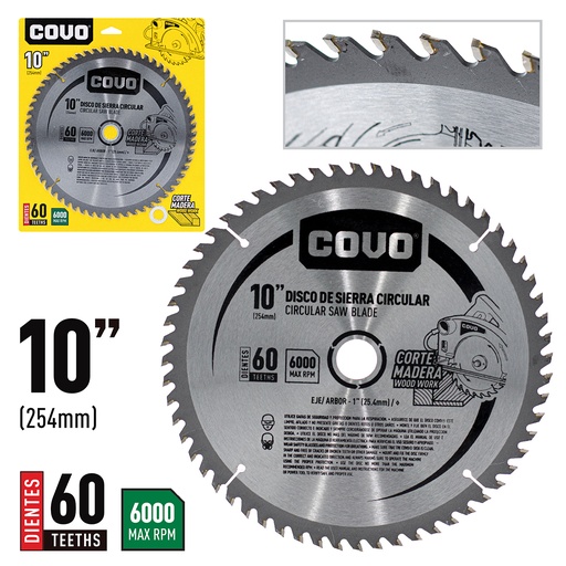 [4-500] DISCO P/SIERRA CIRCULAR 10" 60D COVO 4-500