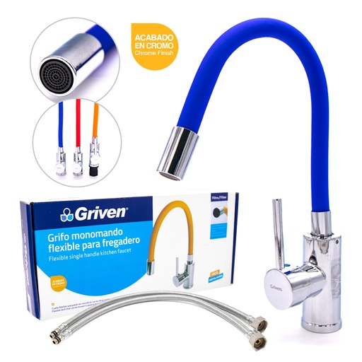 [4-512] LLAVE FREGADERO MONOMANDO COLORES GRIVEN 4-512 (DES)