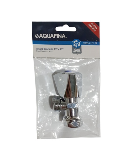 [4-525] LLAVE ARRESTO 1/2" x 1/2" METALICA AQUAFINA 4-525