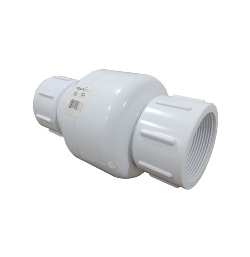 [4-533] VALVULA CHECK PVC x 1 1/2" C/ROSCA AQUAFINA 4-533