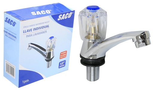 [4-546] LLAVE LAVAMANO INDIVIDUAL METALICA SACO 4-546