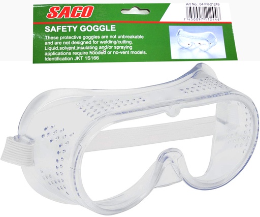 [4-548] LENTES DE SEGURIDAD TRANSPARENTE SACO 4-548