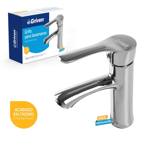[4-557] LLAVE LAVAMANO INDIVIDUAL METALICA GRIVEN 4-557