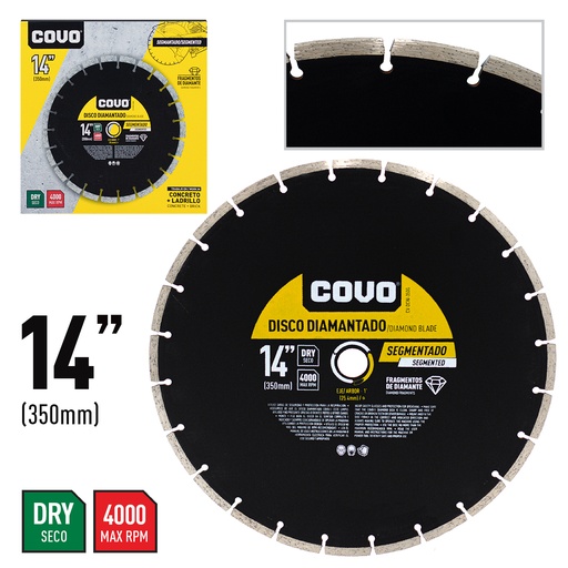 [4-582] [4-582] DISCO C/CONCRETO SEGMENTADO x 14" PULG COVO 4-582