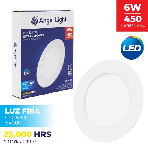 [4-585] PANEL LED EMP RED LUZ BLANCA 6W ANGEL L 4-585