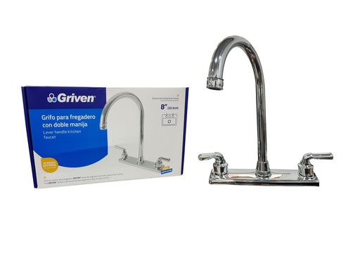 [4-597] LLAVE FREGADERO DOBLE METALICA GRIVEN 4-597