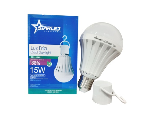 [4-634] BOMBILLO RECARGABLE 15W STARLED 4-634