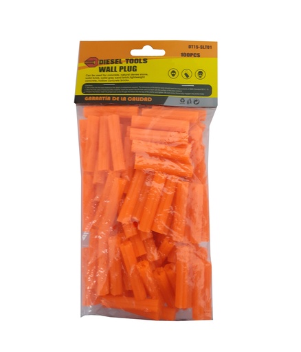 [4-662] RAMPLUG PLASTICO NARANJA 3/8x2 x 100 DIESEL T 4-662