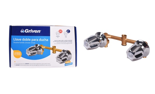 [4-679] LLAVE P/DUCHA DOBLE BRONCE GRIVEN 4-679
