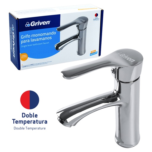 [4-689] LLAVE LAVAMANO MONOMANDO METALICA GRIVEN 4-689