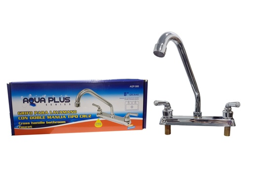 [4-700] LLAVE FREGADERO DOBLE METALICA/ZINC AQUAPLUS 4-700