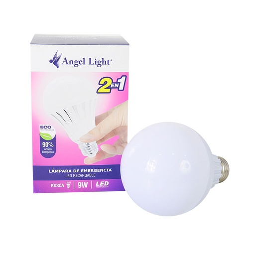 [4-725] BOMBILLO RECARG 9W ANGEL L (NO SIRVE LA PILA) 4-725