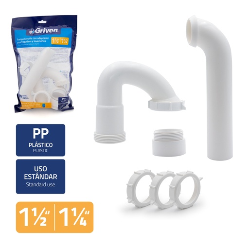 [4-754] SIFON 1 1/2 Y 1 1/4 GRIVEN 4-754