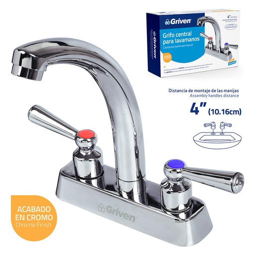 [4-771] LLAVE LAVAMANO DOBLE METALICA GRIVEN 4-771