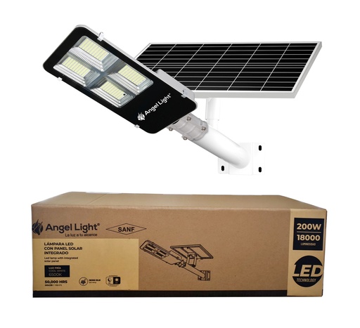 [4-774] LAMPARA EXT LED 200W C/PANEL SOLAR 85-265V 4-774