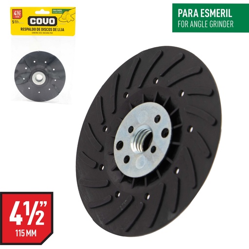 [4-777] SOPORTE PARA DISCO LIJAS 4 1/2 COVO 4-777