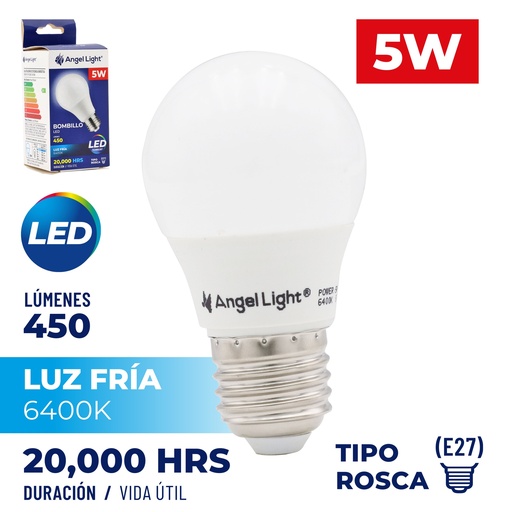 [4-792] BOMBILLO BULBO LED 5W ALTO BRILLO 85-265V 4-792