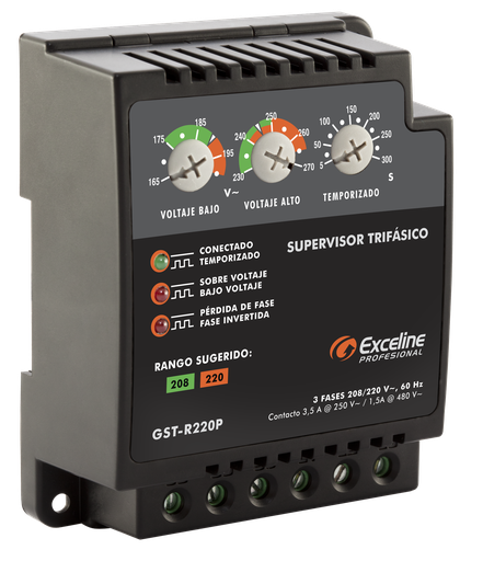 [0-096] SUPERVISOR TRIFASICO MOTORES 220V EXCELINE 0-096