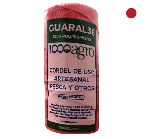 [0-179] GUARAL N 36 ROJO 550 MTS x UNID 1000AGRO 0-179