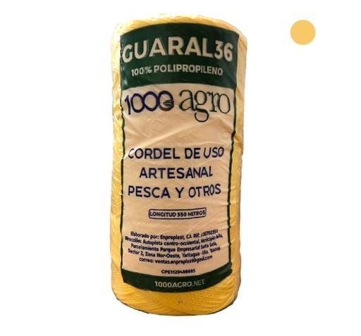 [0-180] GUARAL N 36 AMARILLO 550 MTS x UNID 1000AGRO 0-180