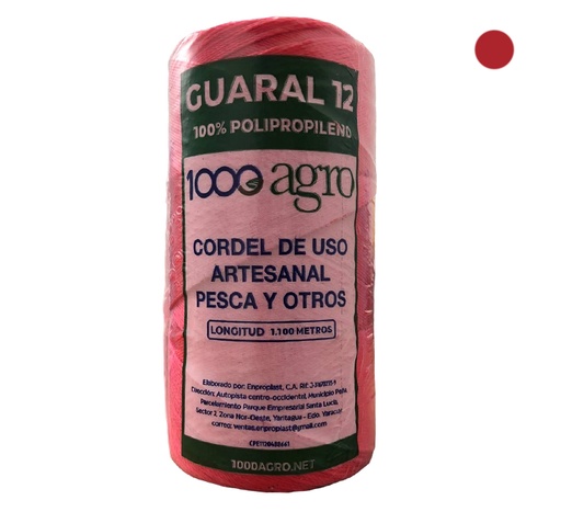 [0-181] GUARAL N 12 ROJO 1100MTS x UNID 1000AGRO 0-181