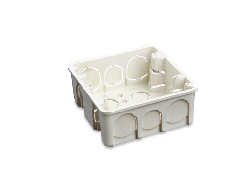 [0-203] CAJETIN CUADRADO COMB PLASTICO 4x4 BLANCO IMPLASVEN 0-203