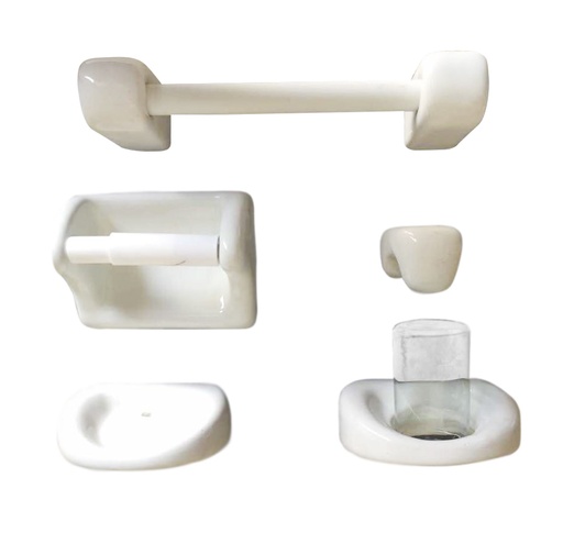 [0-265] ACCESORIO DE BAÑO CERAMICA 5 PZA VENECIA 0-265