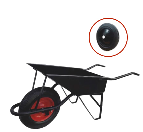 [0-295] CARRETILLA GUERRERA R/MACIZA x 65 LTS RUTEL 0-295